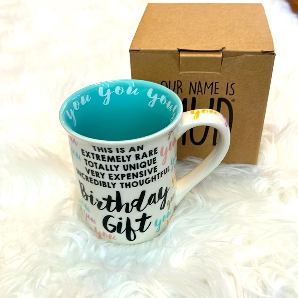 NWB Birthday 16 oz. Mug By Enesco Our Name is Mud. Dishwasher/ Microwave Safe